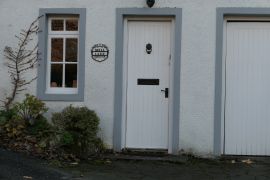 Front door with name