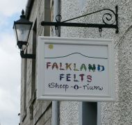"Falkland Felts" sign