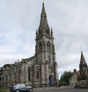 Church and fountain