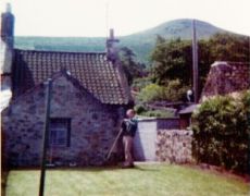 Back view in 1974 with the East Lomond Hill