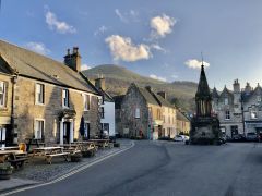 Falkland High Street and the hill