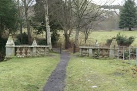 Looking up the path over the main bridge