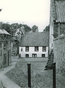 Rotten Row and Stag House, 1960s, ruins of Bruce's Mill just visible