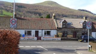 View from Lomond Crescent, with East Lomond Hill behind.